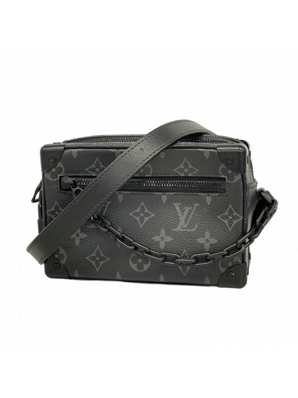 Louis Vuitton Shoulder Bag Monogram Eclipse Mini Soft Trunk Black